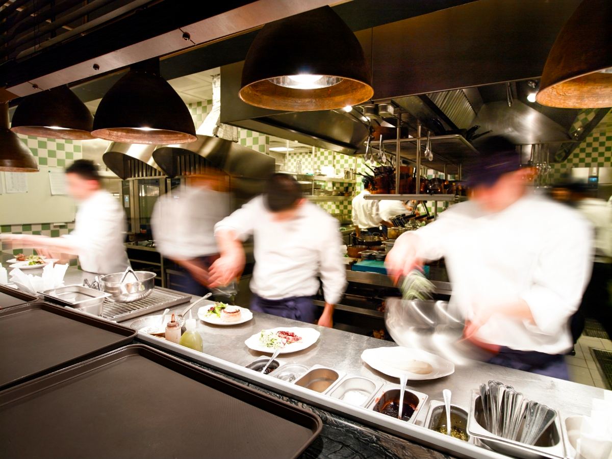 busy restaurant kitchen