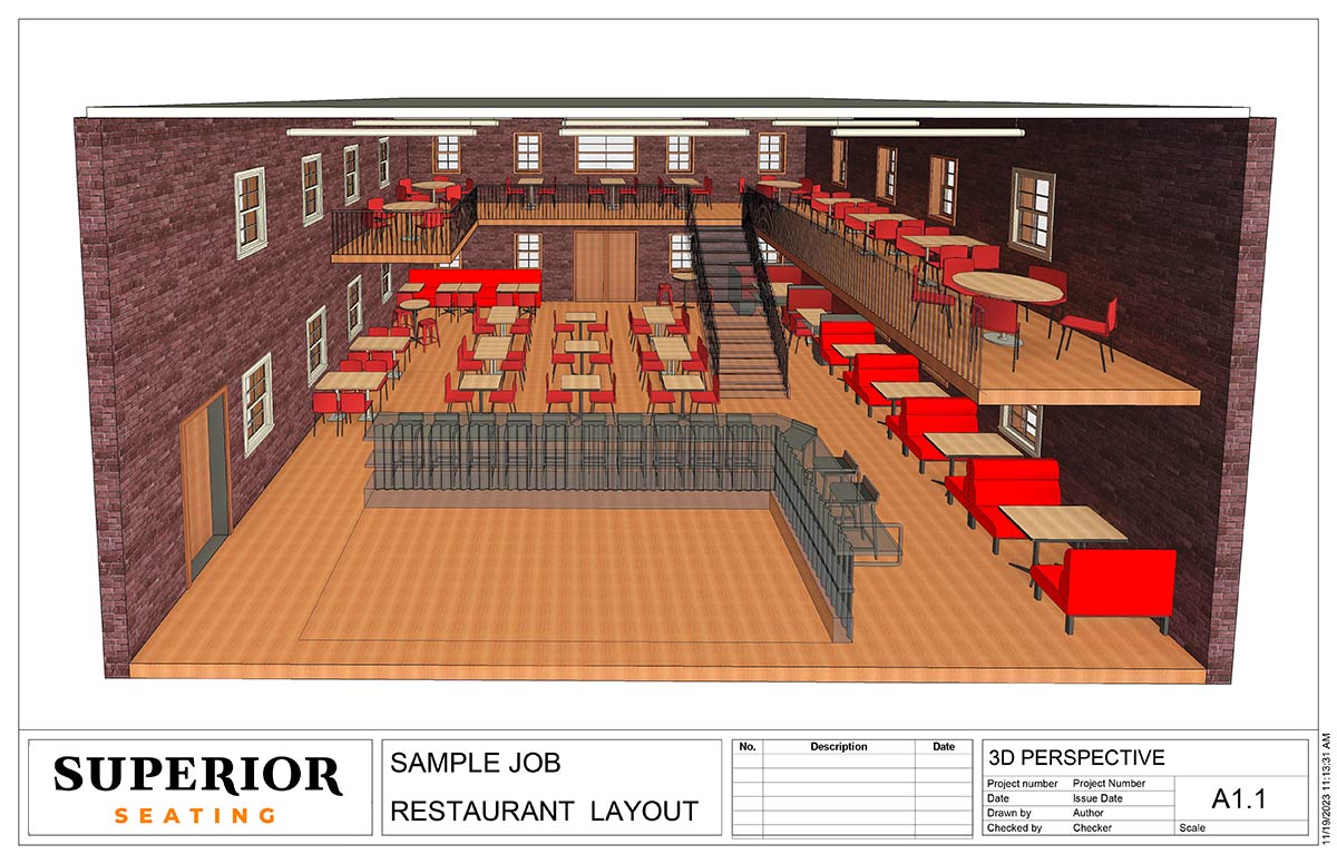 restaurant 3D rendered design