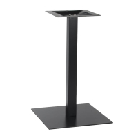Contemporary Indoor/Outdoor Metal Square Table Base in Black (18” x 18