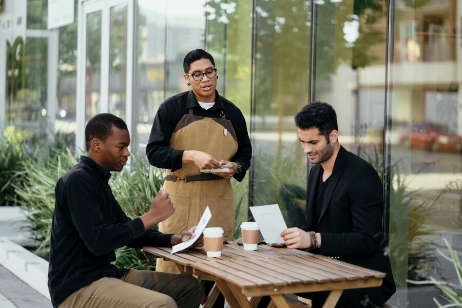 Diners making value-based choices from a restaurant menu
