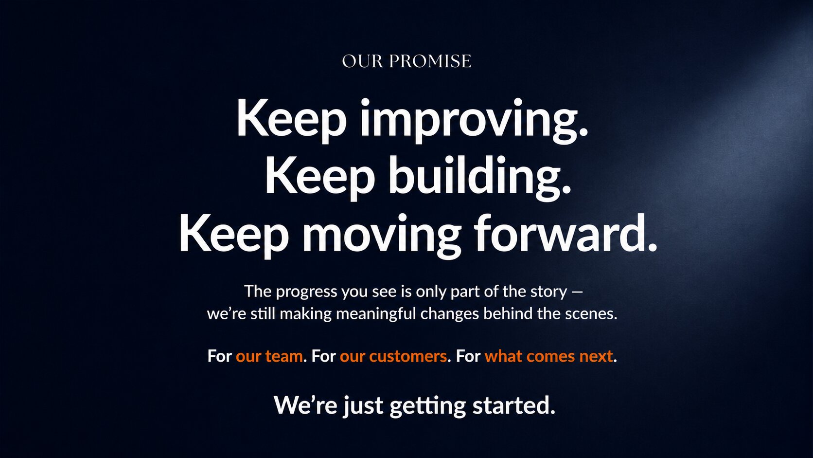 Superior Seating promise to keep improving, keep building, and keep moving forward