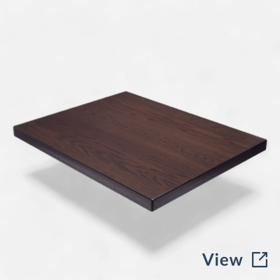 Commercial-grade solid oak table tops designed for dual-service environments