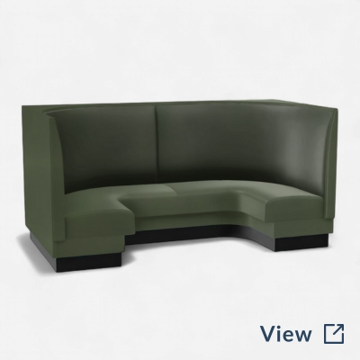 Custom Upholstered Six Channel Restaurant Booth
