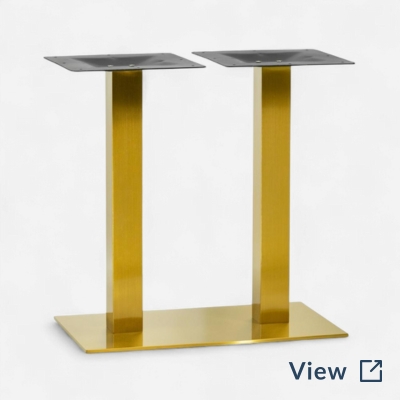 Gold Rectangular Dual-Post Base