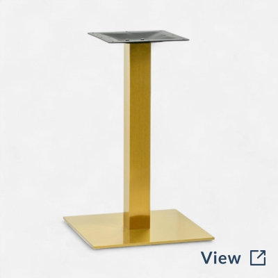 Gold 18x18" Square Table Base