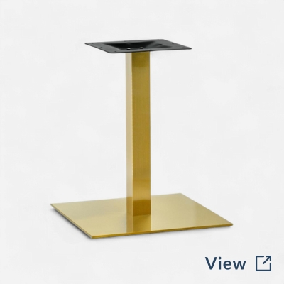 Gold 24x24" Square Table Base