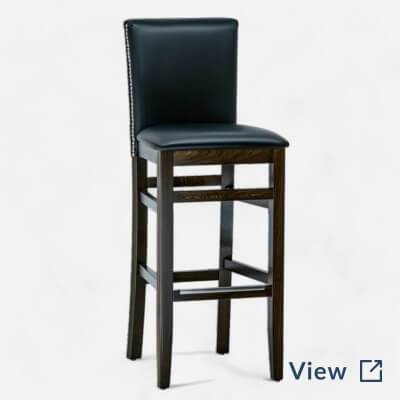 Solid Wood Schoolhouse Restaurant Bar Stool with traditional Italian design